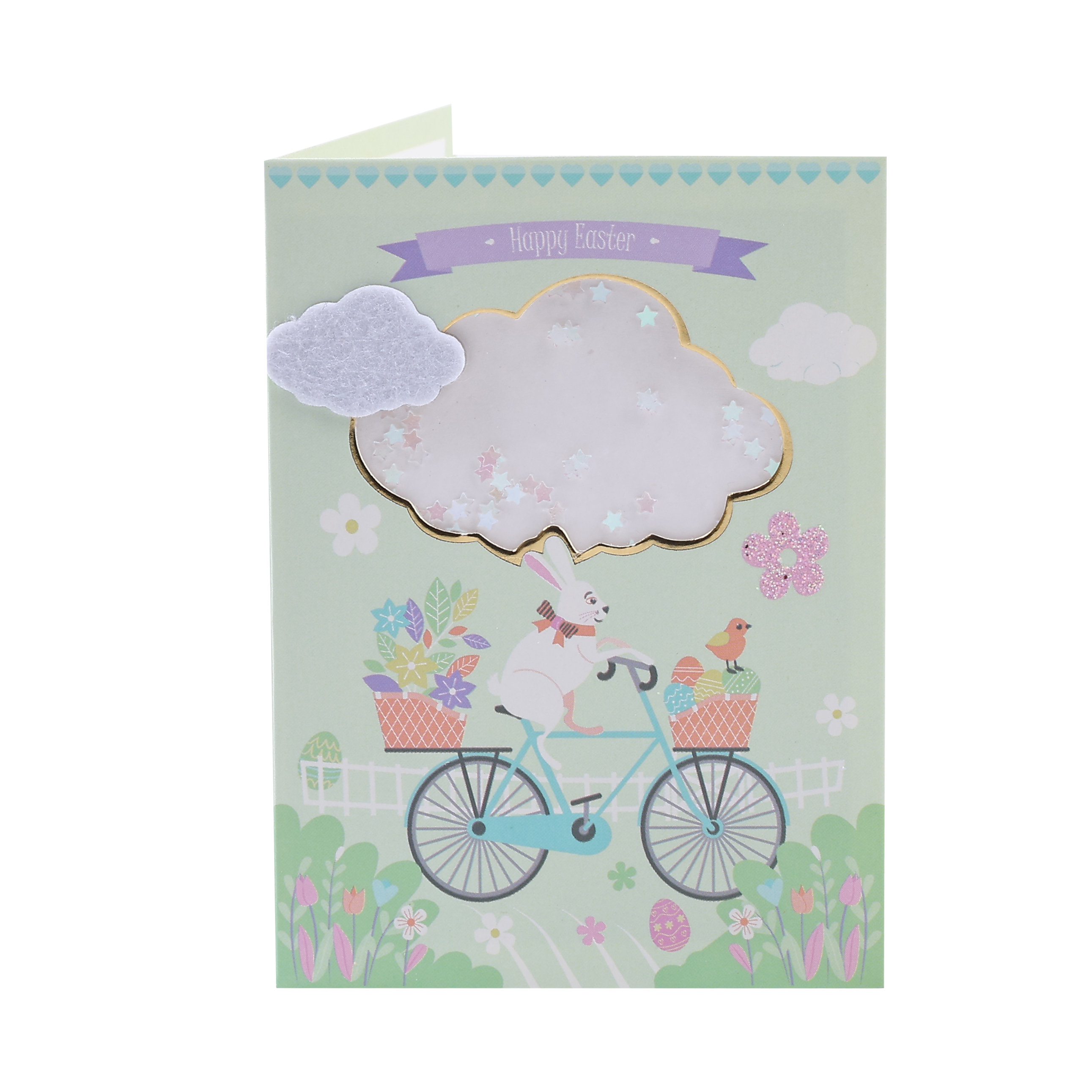 Easter Bunny Hourglass Greeting Card EASD0005